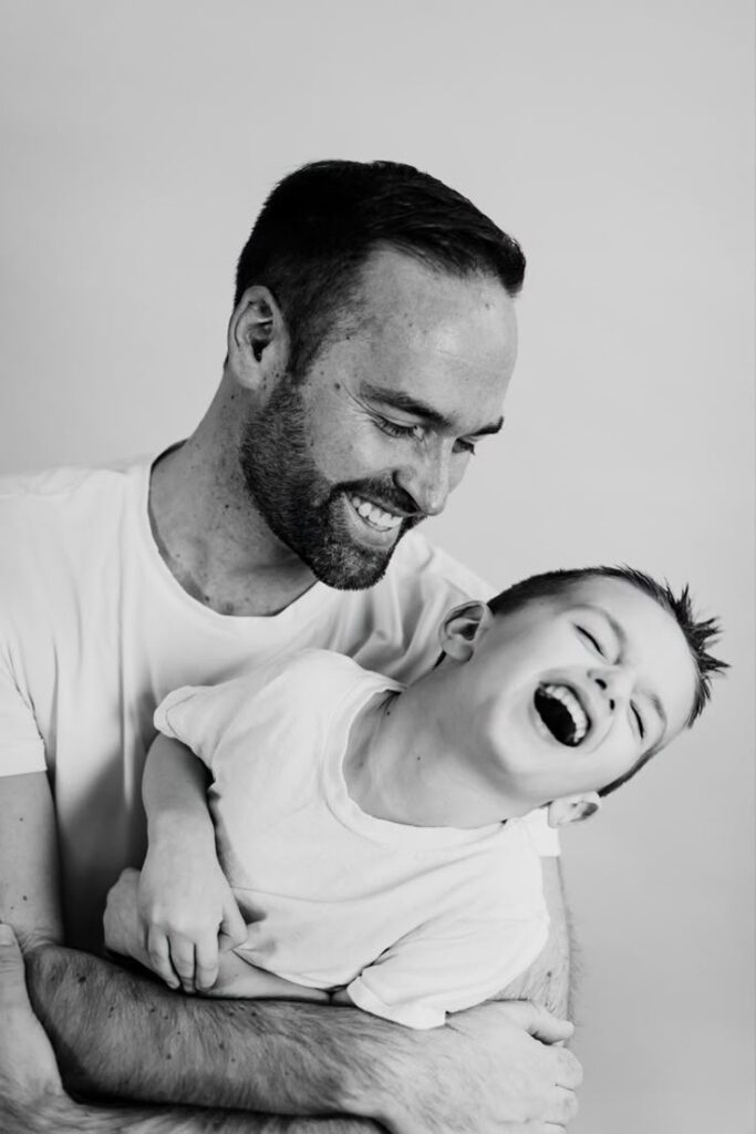 Father and son indoor portrait _ In Perspective Photography